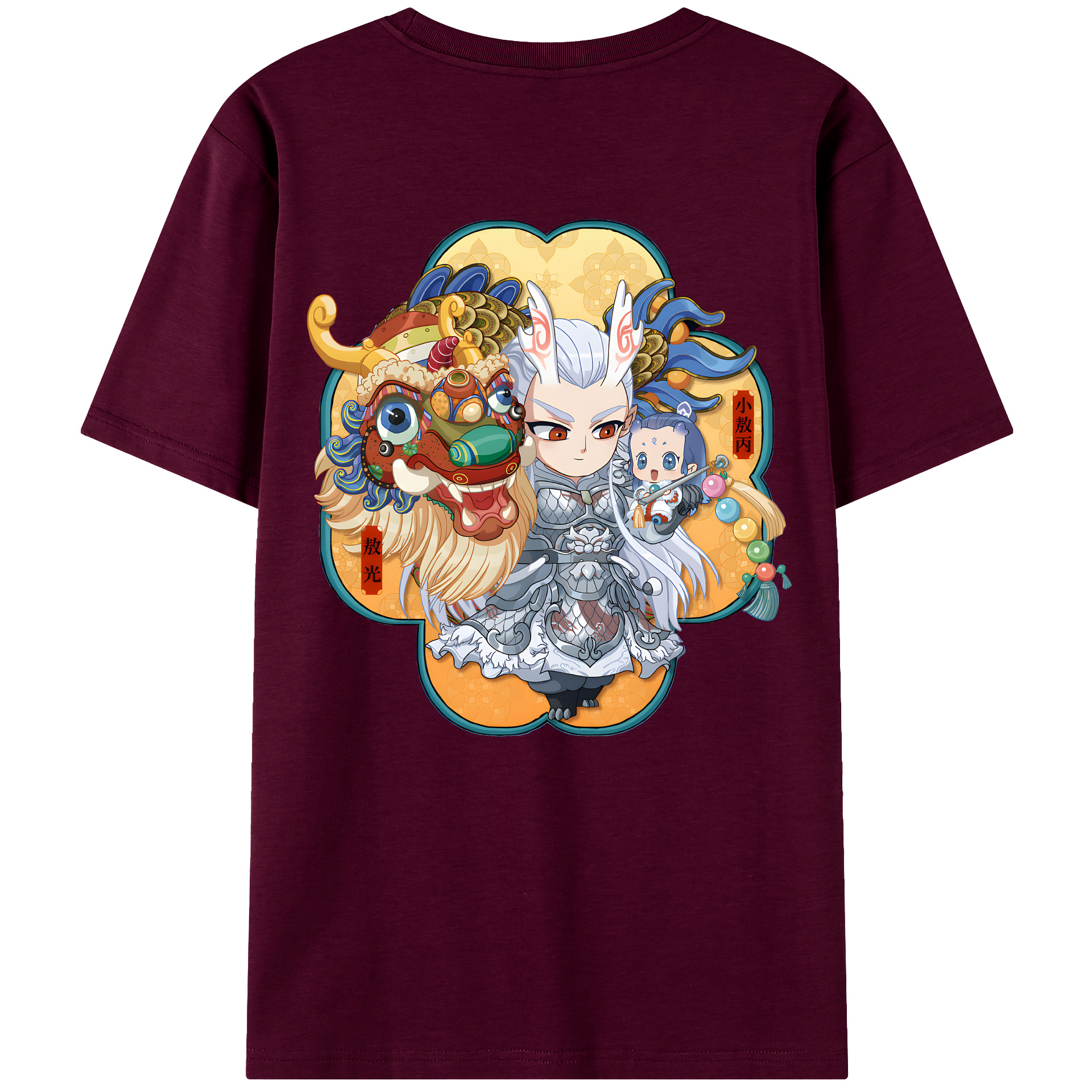 （画像用） Ne Zha 2 ナタ 魔童の大暴れ レディース半袖Tシャツ(バックプリント)